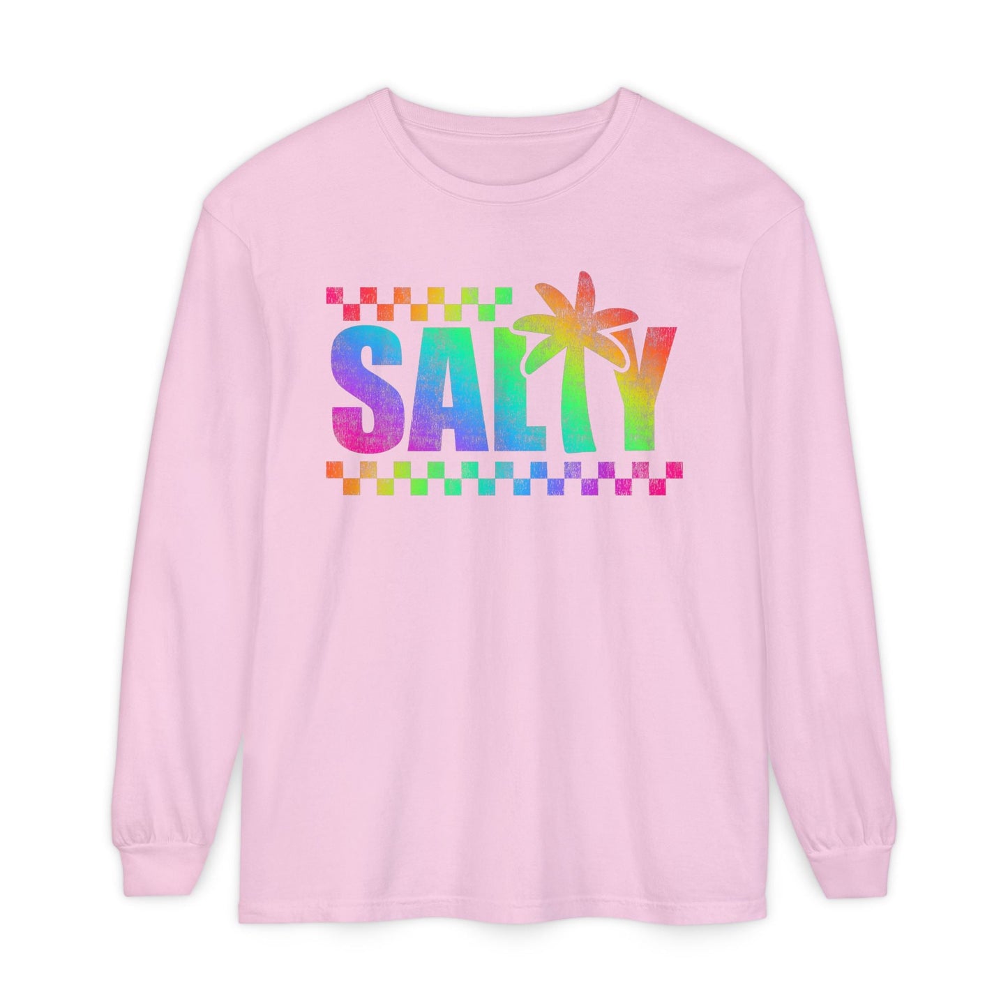 Colorful Long Sleeve T-Shirt | Summer Vibes, Beachwear, Unisex Fashion, Gift for Her/Him, Casual Wear - Shirt Happens Graphics