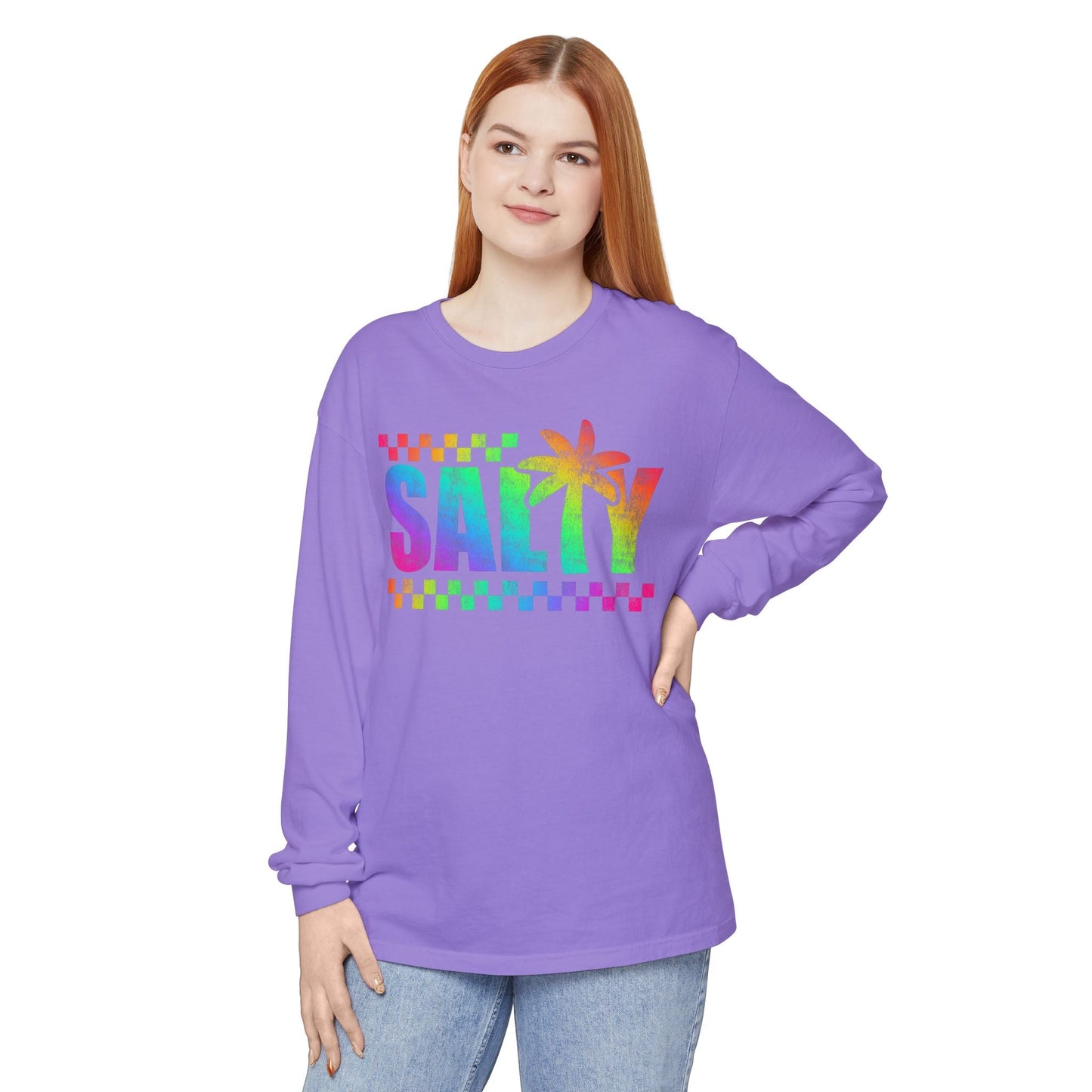 Colorful Long Sleeve T-Shirt | Summer Vibes, Beachwear, Unisex Fashion, Gift for Her/Him, Casual Wear - Shirt Happens Graphics