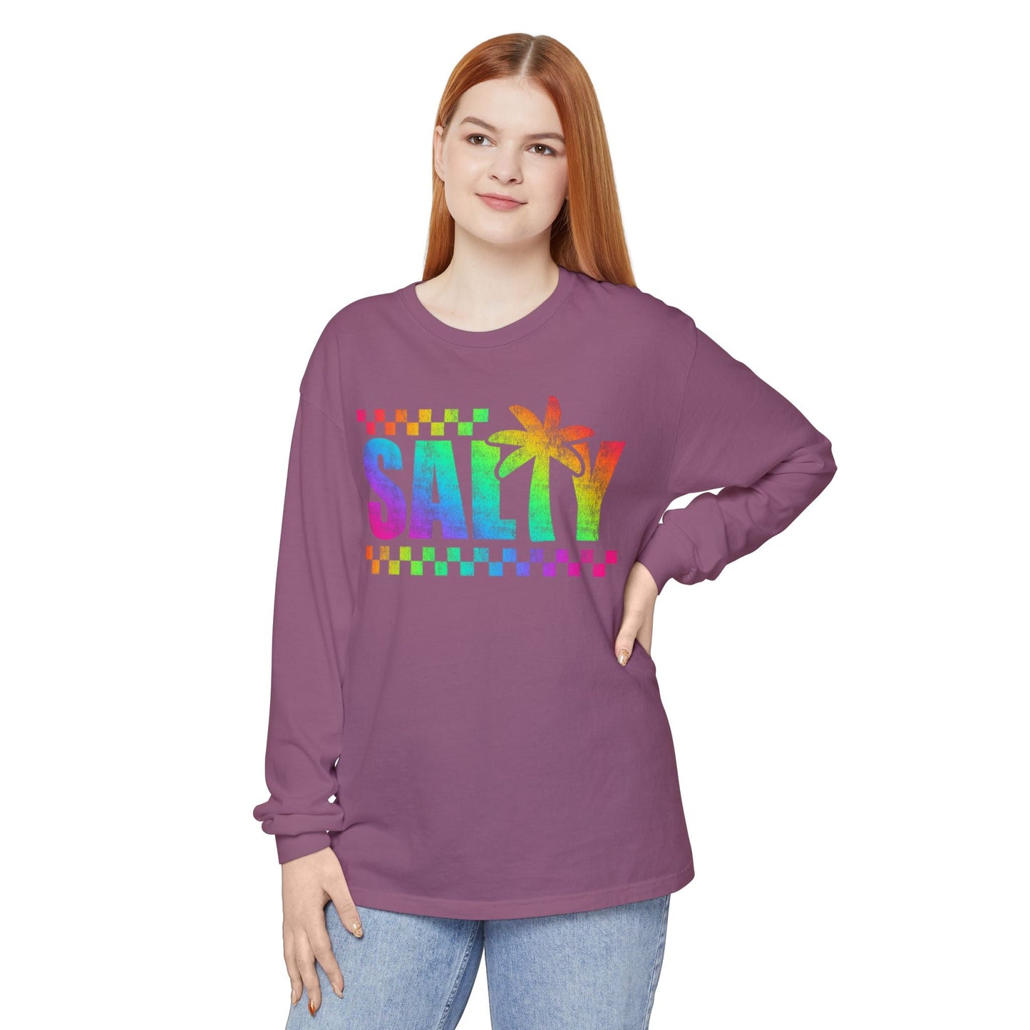 Colorful Long Sleeve T-Shirt | Summer Vibes, Beachwear, Unisex Fashion, Gift for Her/Him, Casual Wear - Shirt Happens Graphics