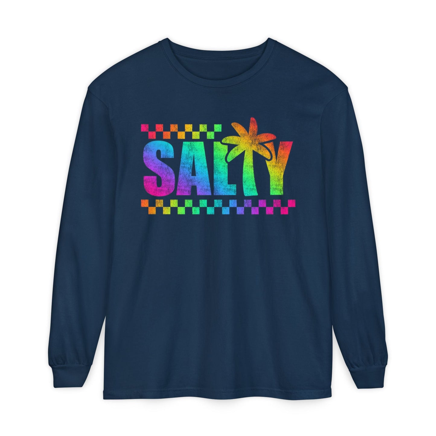 Colorful Long Sleeve T-Shirt | Summer Vibes, Beachwear, Unisex Fashion, Gift for Her/Him, Casual Wear - Shirt Happens Graphics