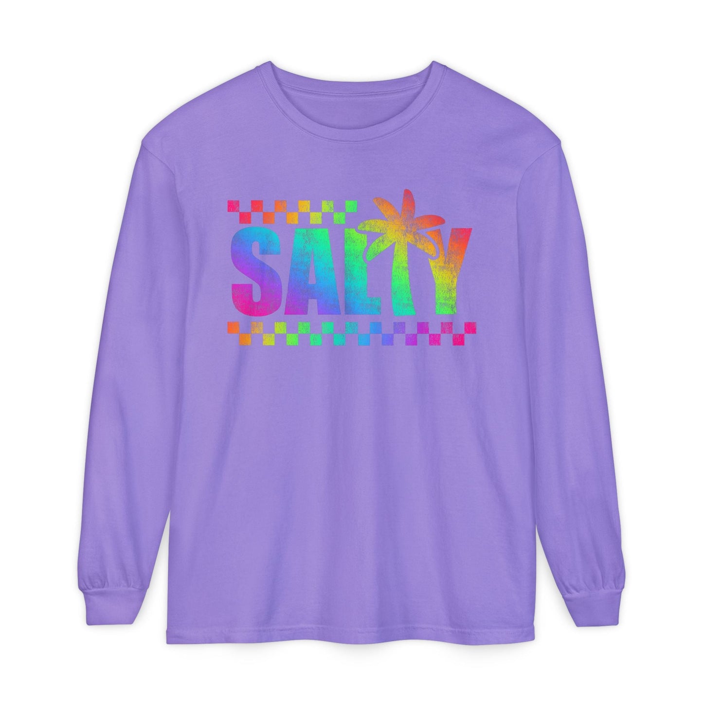 Colorful Long Sleeve T-Shirt | Summer Vibes, Beachwear, Unisex Fashion, Gift for Her/Him, Casual Wear - Shirt Happens Graphics