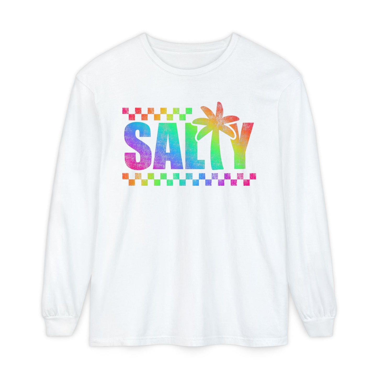 Colorful Long Sleeve T-Shirt | Summer Vibes, Beachwear, Unisex Fashion, Gift for Her/Him, Casual Wear - Shirt Happens Graphics