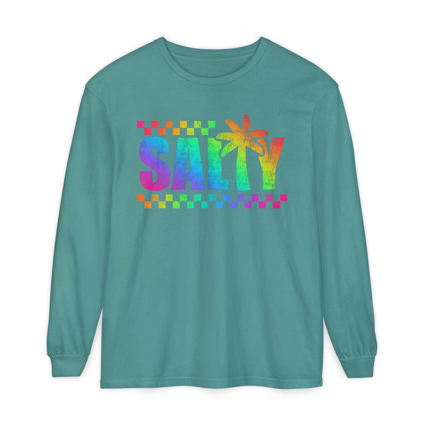 Colorful Long Sleeve T-Shirt | Summer Vibes, Beachwear, Unisex Fashion, Gift for Her/Him, Casual Wear - Shirt Happens Graphics