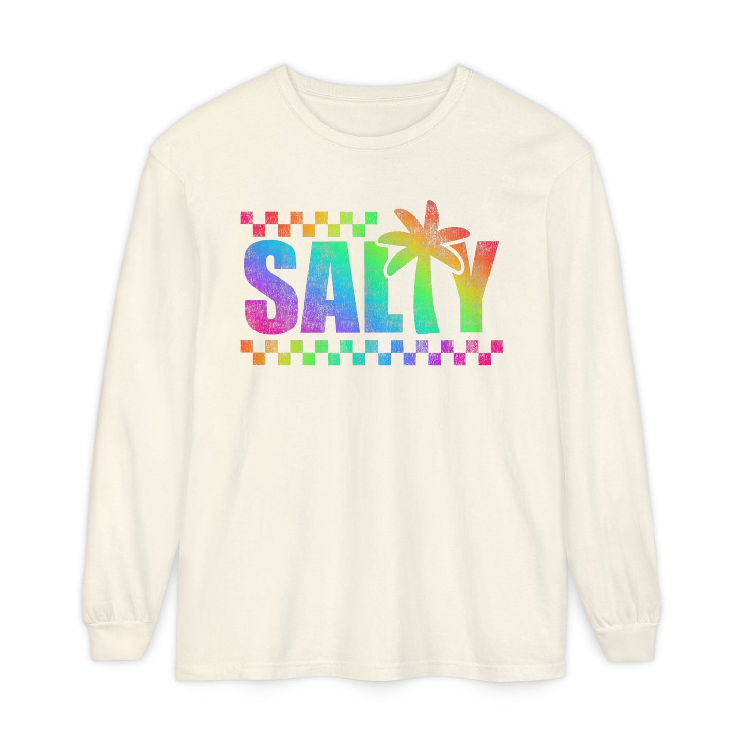 Colorful Long Sleeve T-Shirt | Summer Vibes, Beachwear, Unisex Fashion, Gift for Her/Him, Casual Wear - Shirt Happens Graphics