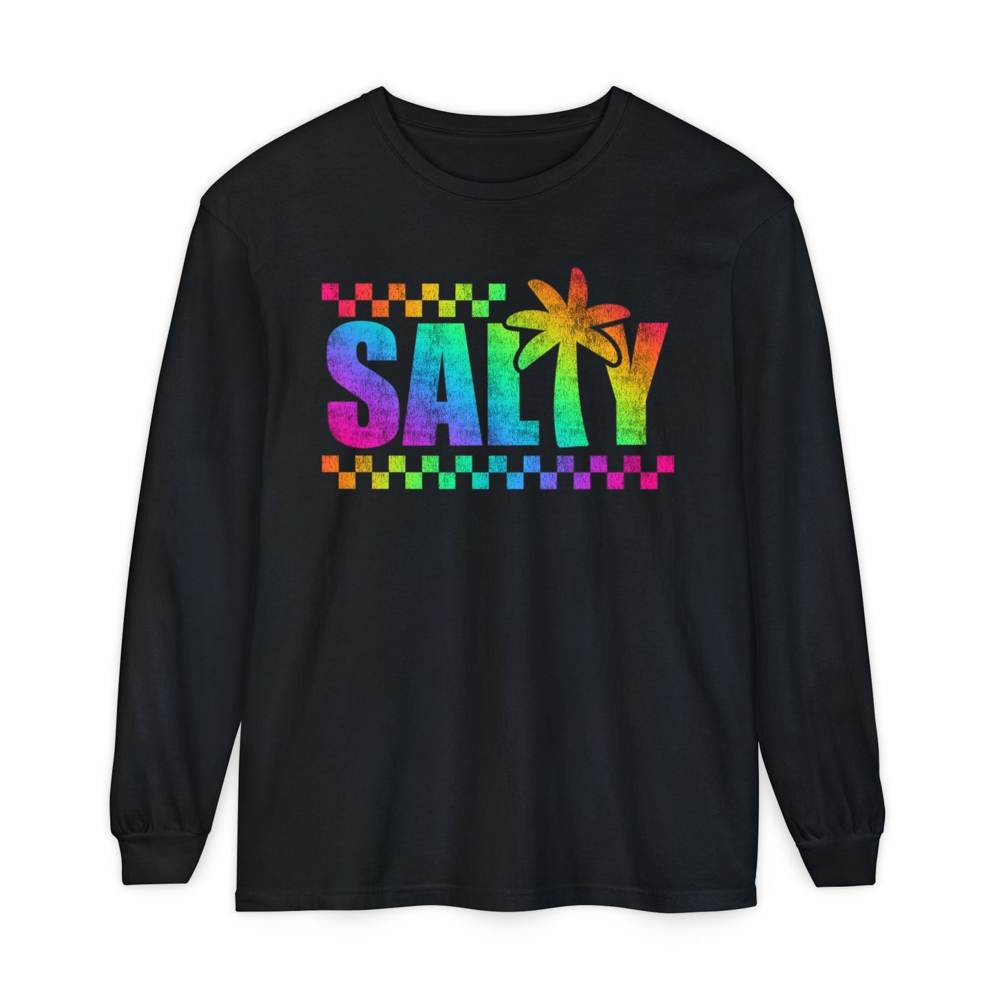 Colorful Long Sleeve T-Shirt | Summer Vibes, Beachwear, Unisex Fashion, Gift for Her/Him, Casual Wear - Shirt Happens Graphics