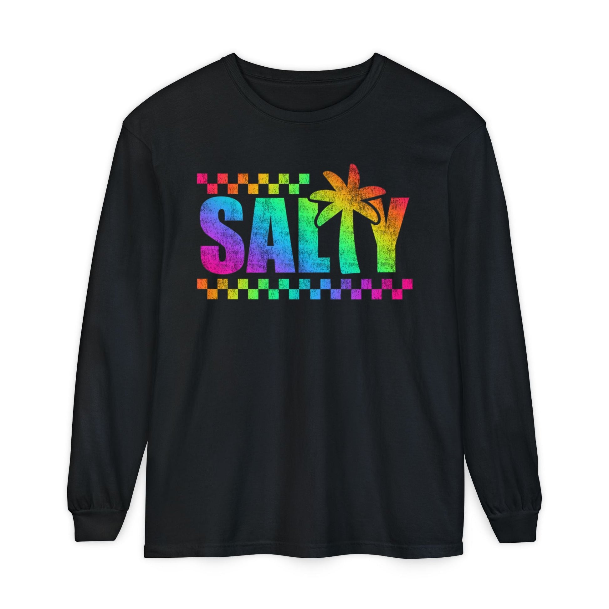 Colorful Long Sleeve T-Shirt | Summer Vibes, Beachwear, Unisex Fashion, Gift for Her/Him, Casual Wear - Shirt Happens Graphics