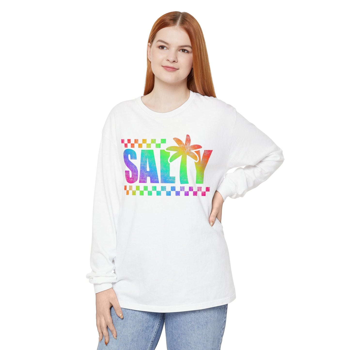 Colorful Long Sleeve T-Shirt | Summer Vibes, Beachwear, Unisex Fashion, Gift for Her/Him, Casual Wear - Shirt Happens Graphics