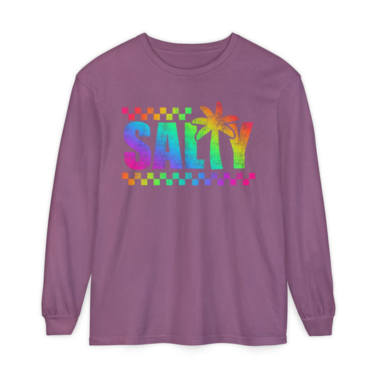Colorful Long Sleeve T-Shirt | Summer Vibes, Beachwear, Unisex Fashion, Gift for Her/Him, Casual Wear - Shirt Happens Graphics
