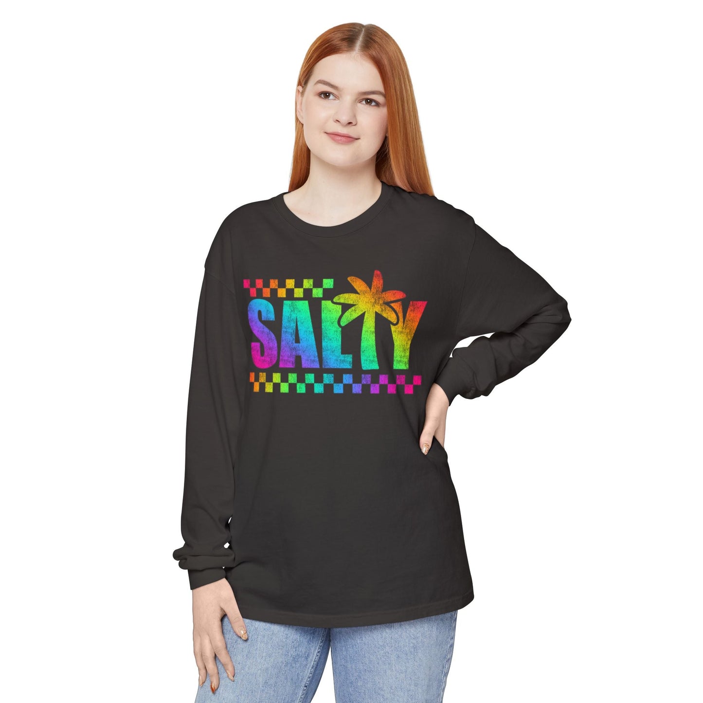 Colorful Long Sleeve T-Shirt | Summer Vibes, Beachwear, Unisex Fashion, Gift for Her/Him, Casual Wear - Shirt Happens Graphics