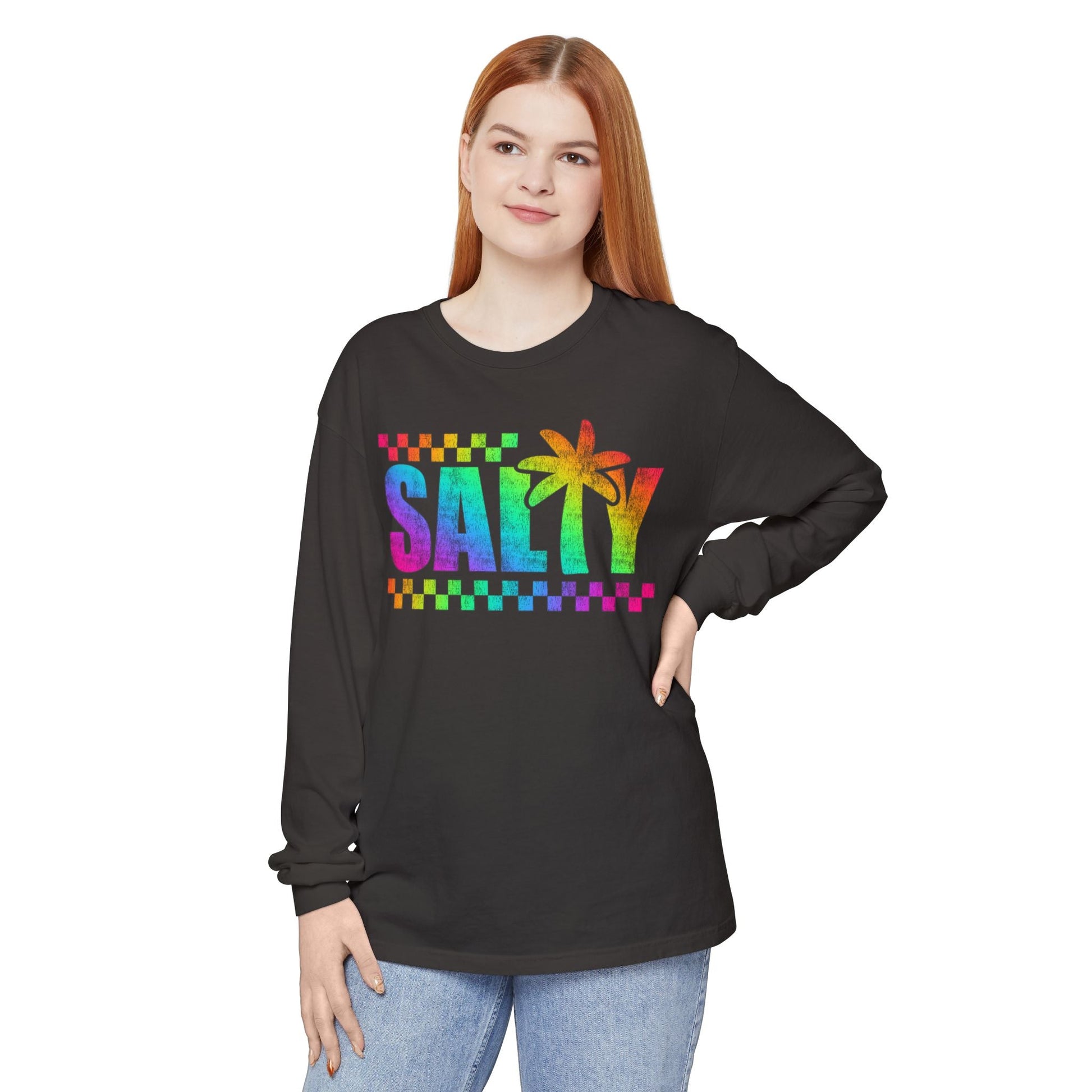 Colorful Long Sleeve T-Shirt | Summer Vibes, Beachwear, Unisex Fashion, Gift for Her/Him, Casual Wear - Shirt Happens Graphics