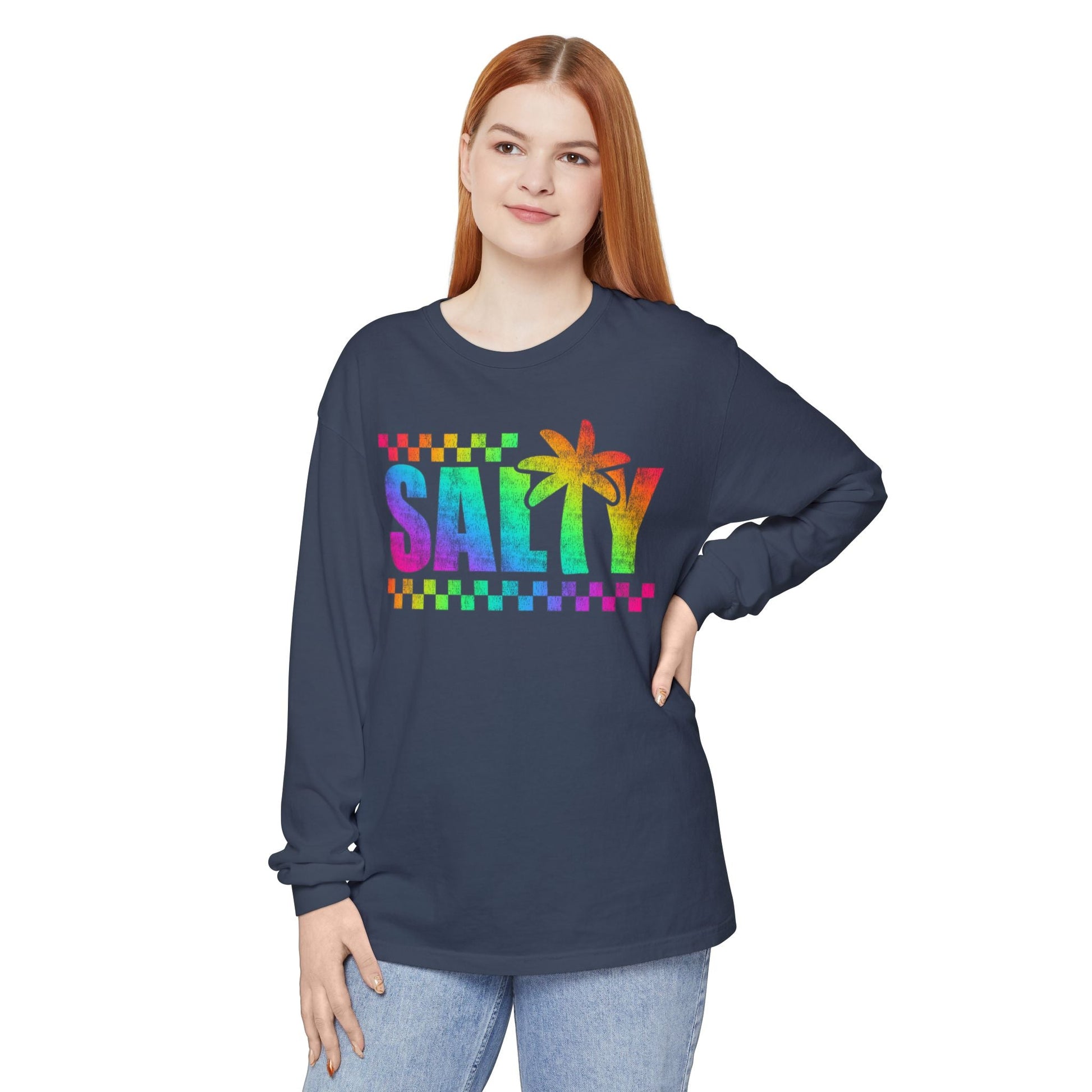 Colorful Long Sleeve T-Shirt | Summer Vibes, Beachwear, Unisex Fashion, Gift for Her/Him, Casual Wear - Shirt Happens Graphics