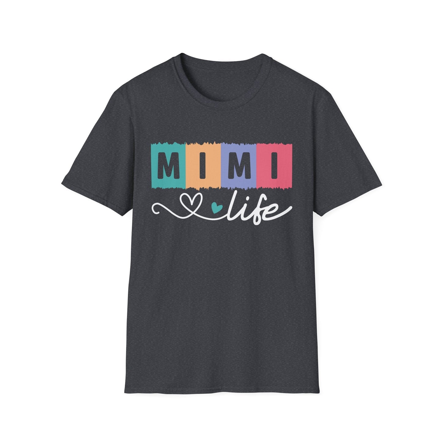Colorful 'MIMI' Unisex Softstyle T-Shirt | Fun Gift for Mother's Day, Birthday, Casual Wear, Unique Family Tee, Comfortable Everyday Shirt - Shirt Happens Graphics