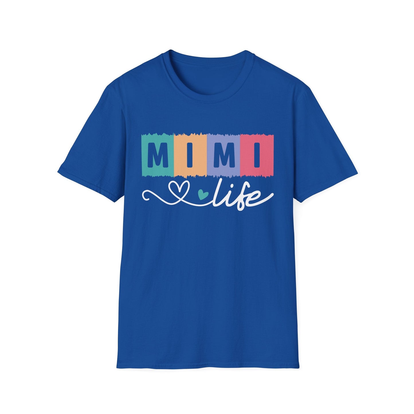 Colorful 'MIMI' Unisex Softstyle T-Shirt | Fun Gift for Mother's Day, Birthday, Casual Wear, Unique Family Tee, Comfortable Everyday Shirt - Shirt Happens Graphics