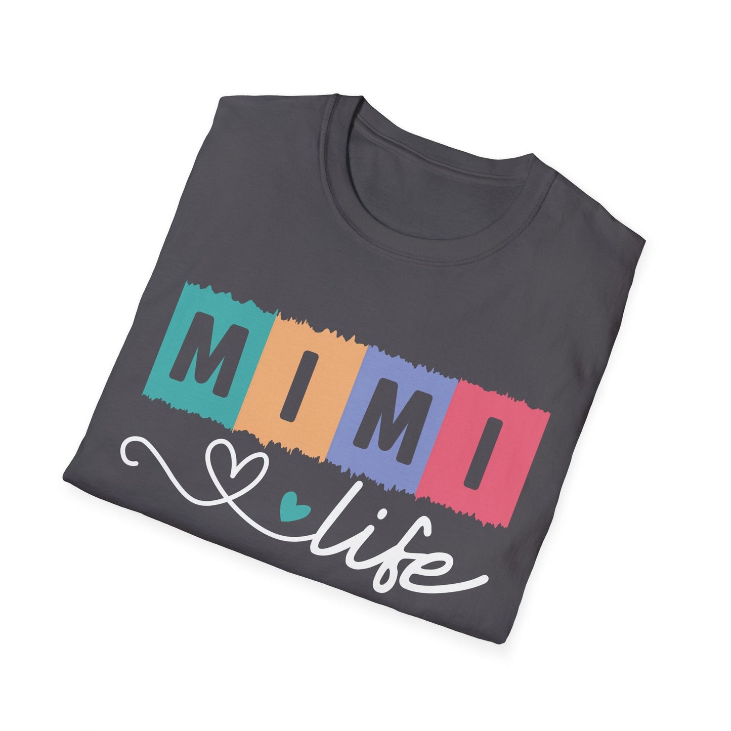 Colorful 'MIMI' Unisex Softstyle T-Shirt | Fun Gift for Mother's Day, Birthday, Casual Wear, Unique Family Tee, Comfortable Everyday Shirt - Shirt Happens Graphics