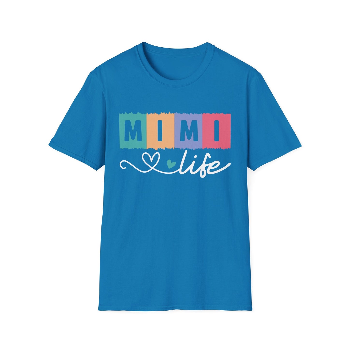 Colorful 'MIMI' Unisex Softstyle T-Shirt | Fun Gift for Mother's Day, Birthday, Casual Wear, Unique Family Tee, Comfortable Everyday Shirt - Shirt Happens Graphics