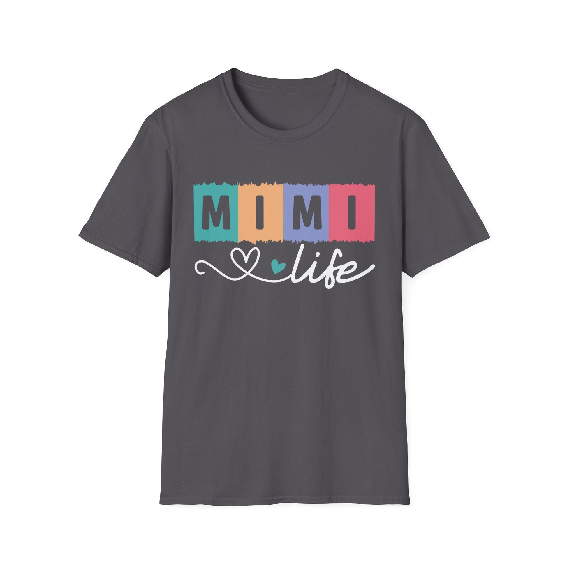 Colorful 'MIMI' Unisex Softstyle T-Shirt | Fun Gift for Mother's Day, Birthday, Casual Wear, Unique Family Tee, Comfortable Everyday Shirt - Shirt Happens Graphics