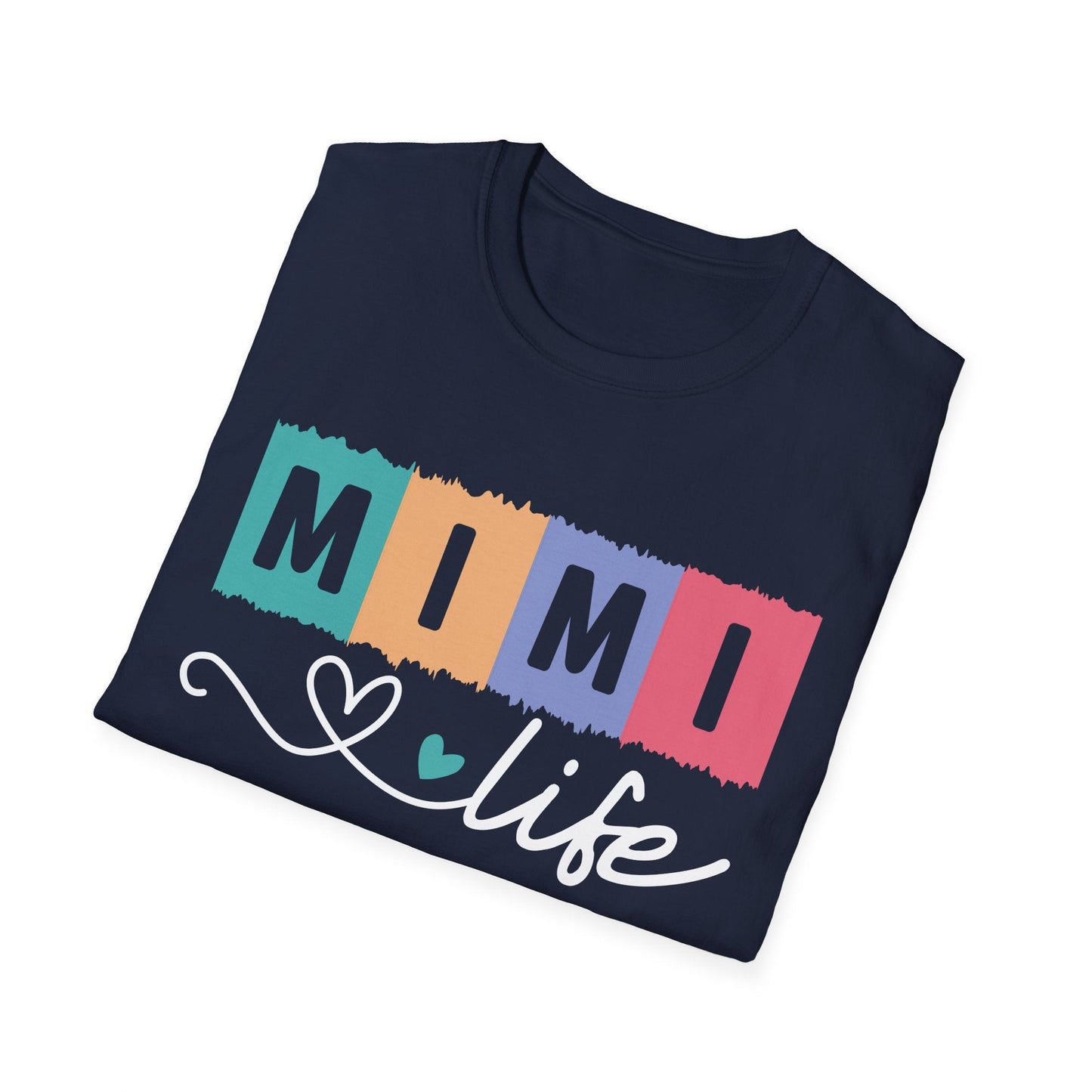 Colorful 'MIMI' Unisex Softstyle T-Shirt | Fun Gift for Mother's Day, Birthday, Casual Wear, Unique Family Tee, Comfortable Everyday Shirt - Shirt Happens Graphics