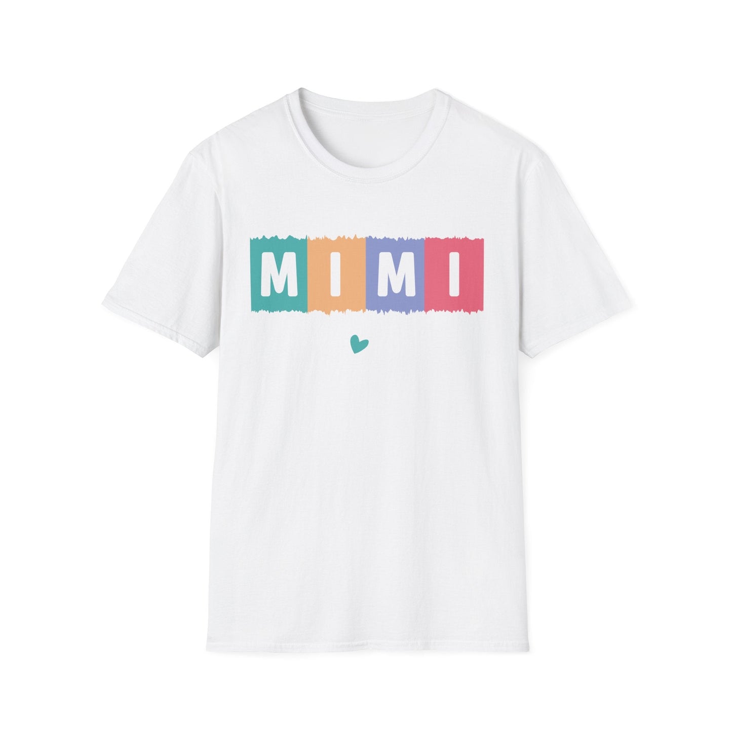 Colorful 'MIMI' Unisex Softstyle T-Shirt | Fun Gift for Mother's Day, Birthday, Casual Wear, Unique Family Tee, Comfortable Everyday Shirt - Shirt Happens Graphics