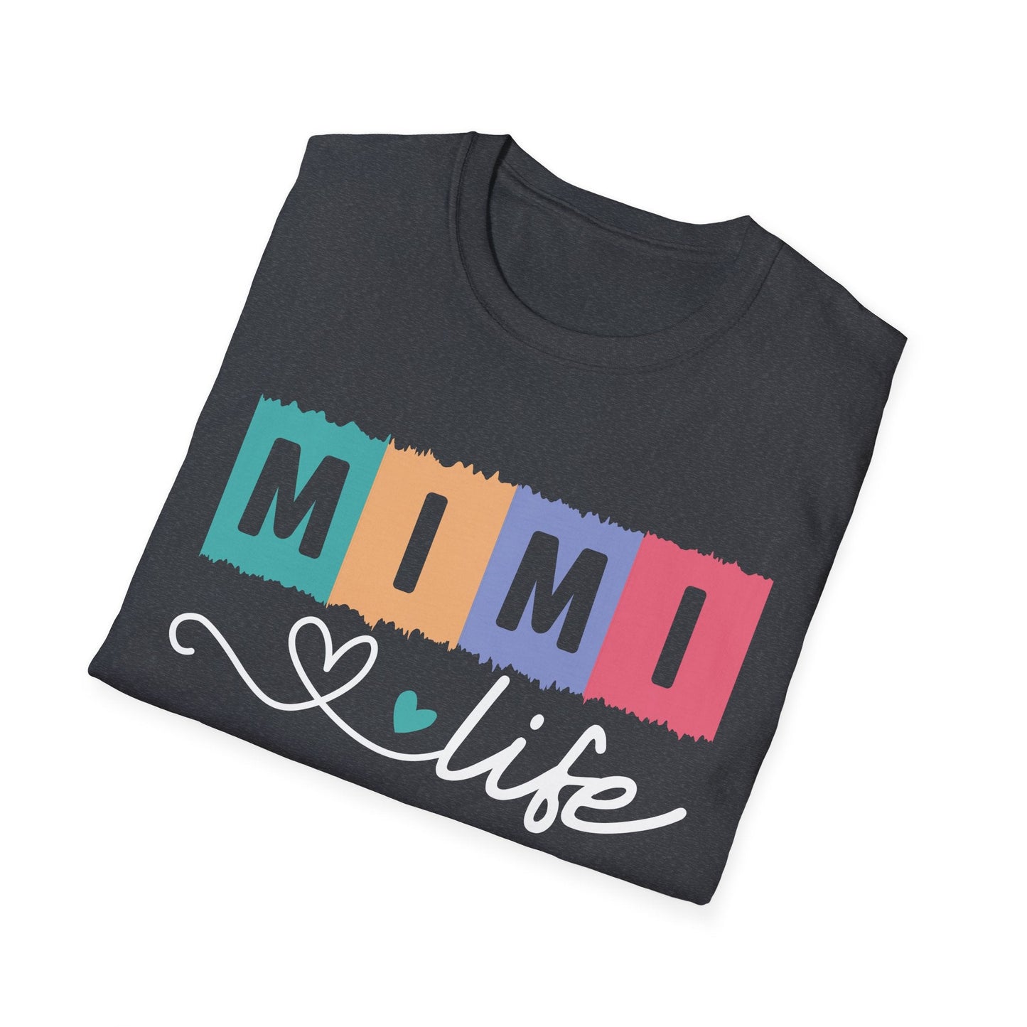 Colorful 'MIMI' Unisex Softstyle T-Shirt | Fun Gift for Mother's Day, Birthday, Casual Wear, Unique Family Tee, Comfortable Everyday Shirt - Shirt Happens Graphics
