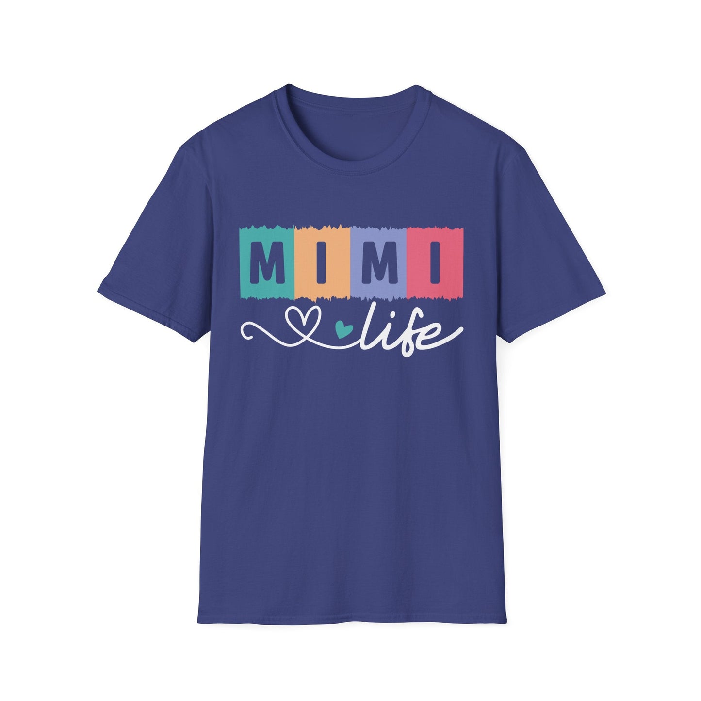 Colorful 'MIMI' Unisex Softstyle T-Shirt | Fun Gift for Mother's Day, Birthday, Casual Wear, Unique Family Tee, Comfortable Everyday Shirt - Shirt Happens Graphics