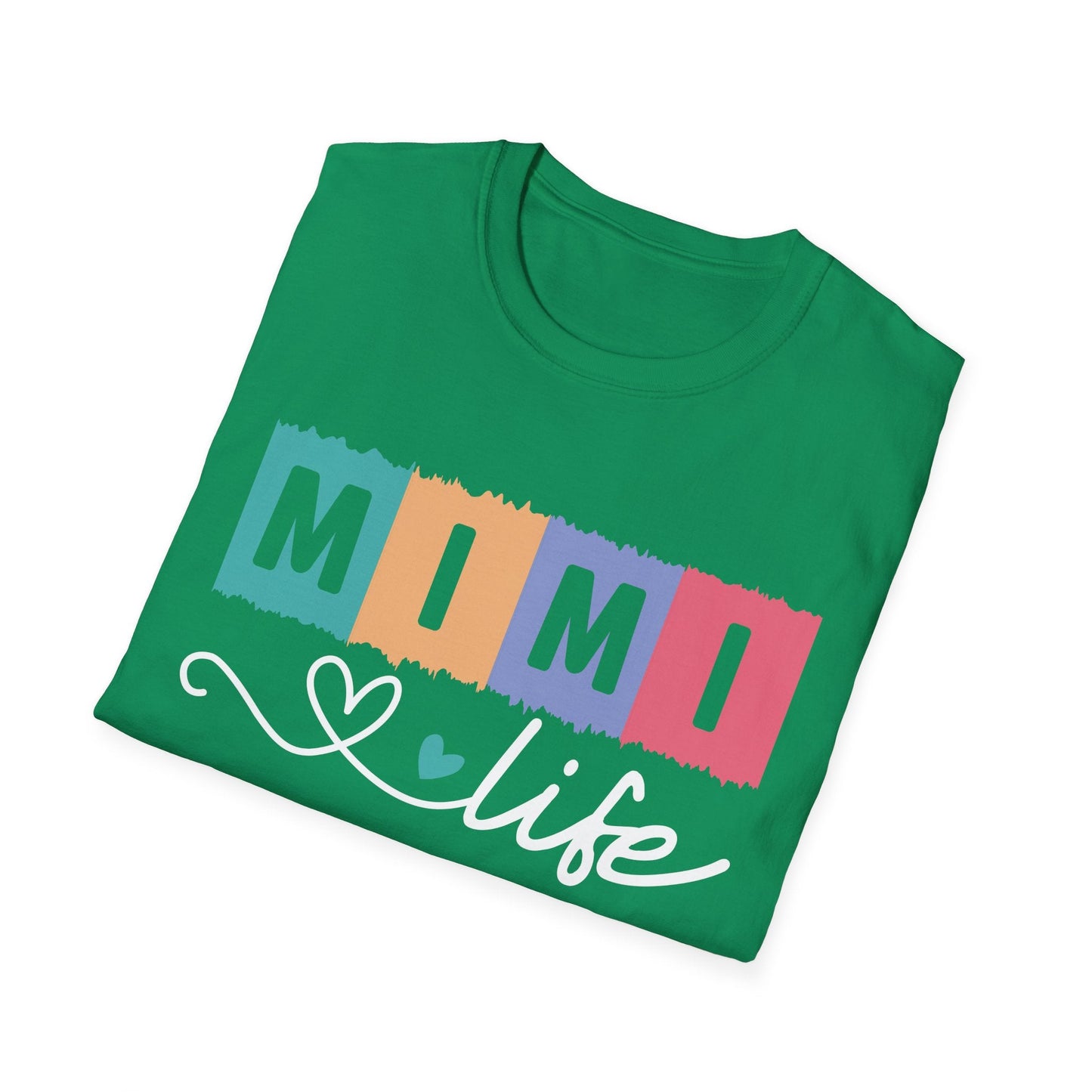 Colorful 'MIMI' Unisex Softstyle T-Shirt | Fun Gift for Mother's Day, Birthday, Casual Wear, Unique Family Tee, Comfortable Everyday Shirt - Shirt Happens Graphics