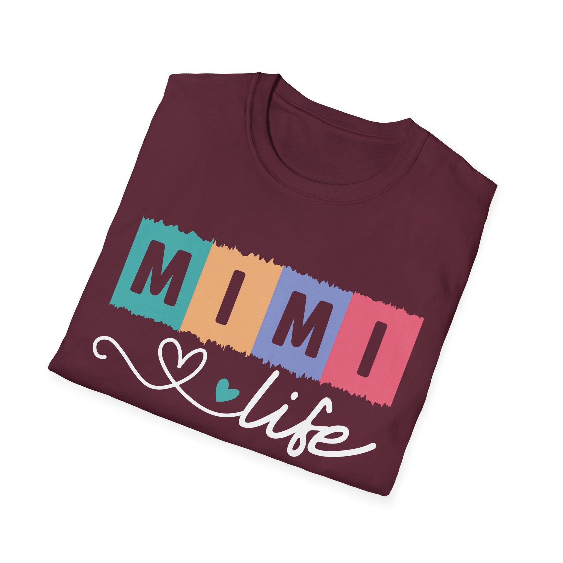 Colorful 'MIMI' Unisex Softstyle T-Shirt | Fun Gift for Mother's Day, Birthday, Casual Wear, Unique Family Tee, Comfortable Everyday Shirt - Shirt Happens Graphics