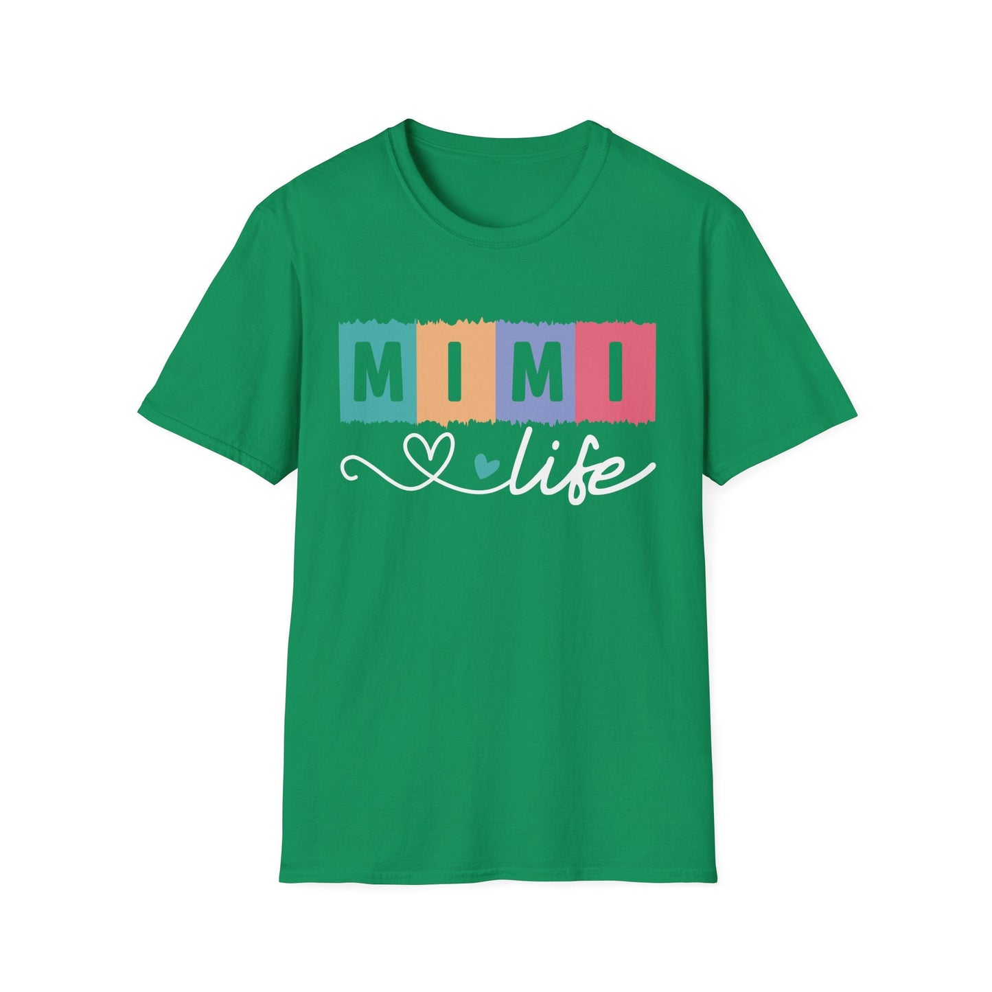 Colorful 'MIMI' Unisex Softstyle T-Shirt | Fun Gift for Mother's Day, Birthday, Casual Wear, Unique Family Tee, Comfortable Everyday Shirt - Shirt Happens Graphics
