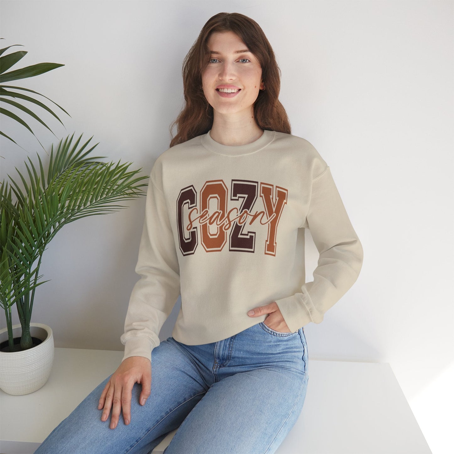 Cozy Season Crewneck Sweatshirt | Unisex Sweatshirt, Fall Essentials, Comfy Gift, Cozy Vibes, Holiday Apparel - Shirt Happens Graphics