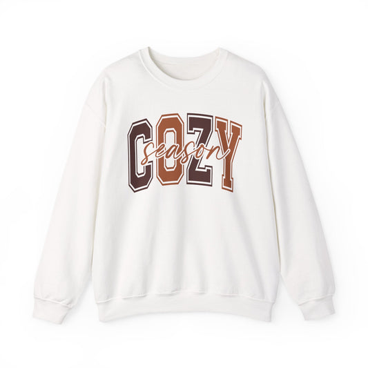 Cozy Season Crewneck Sweatshirt | Unisex Sweatshirt, Fall Essentials, Comfy Gift, Cozy Vibes, Holiday Apparel - Shirt Happens Graphics