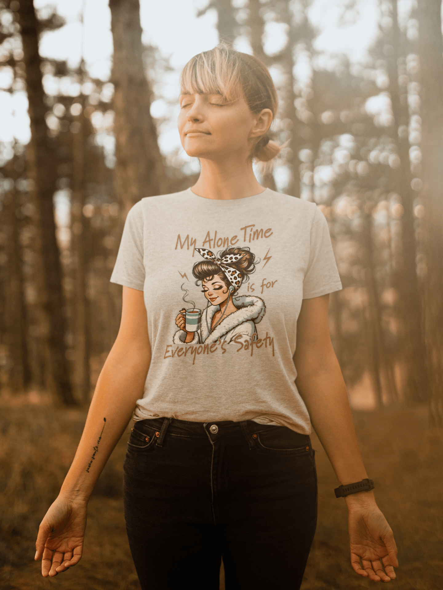 Cozy Self - Care T-Shirt: My Alone Time is for Everyone's Safety, Relaxation Gift, Casual Tee, Funny Shirt, Comfortable Wear - Shirt Happens Graphics