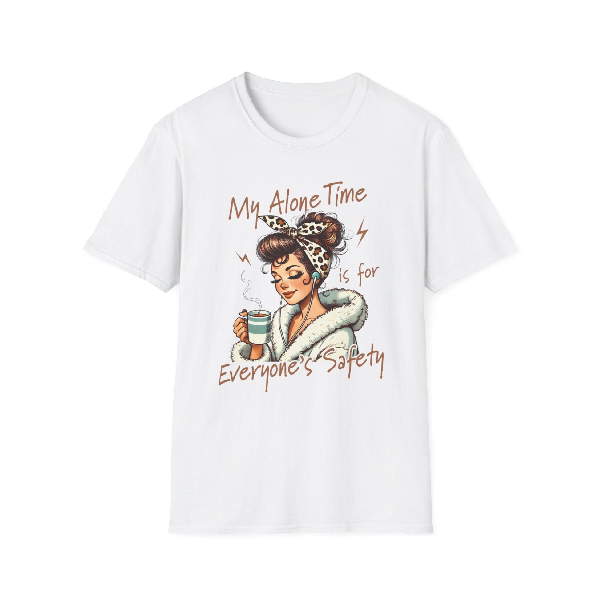 Cozy Self - Care T-Shirt: My Alone Time is for Everyone's Safety, Relaxation Gift, Casual Tee, Funny Shirt, Comfortable Wear - Shirt Happens Graphics