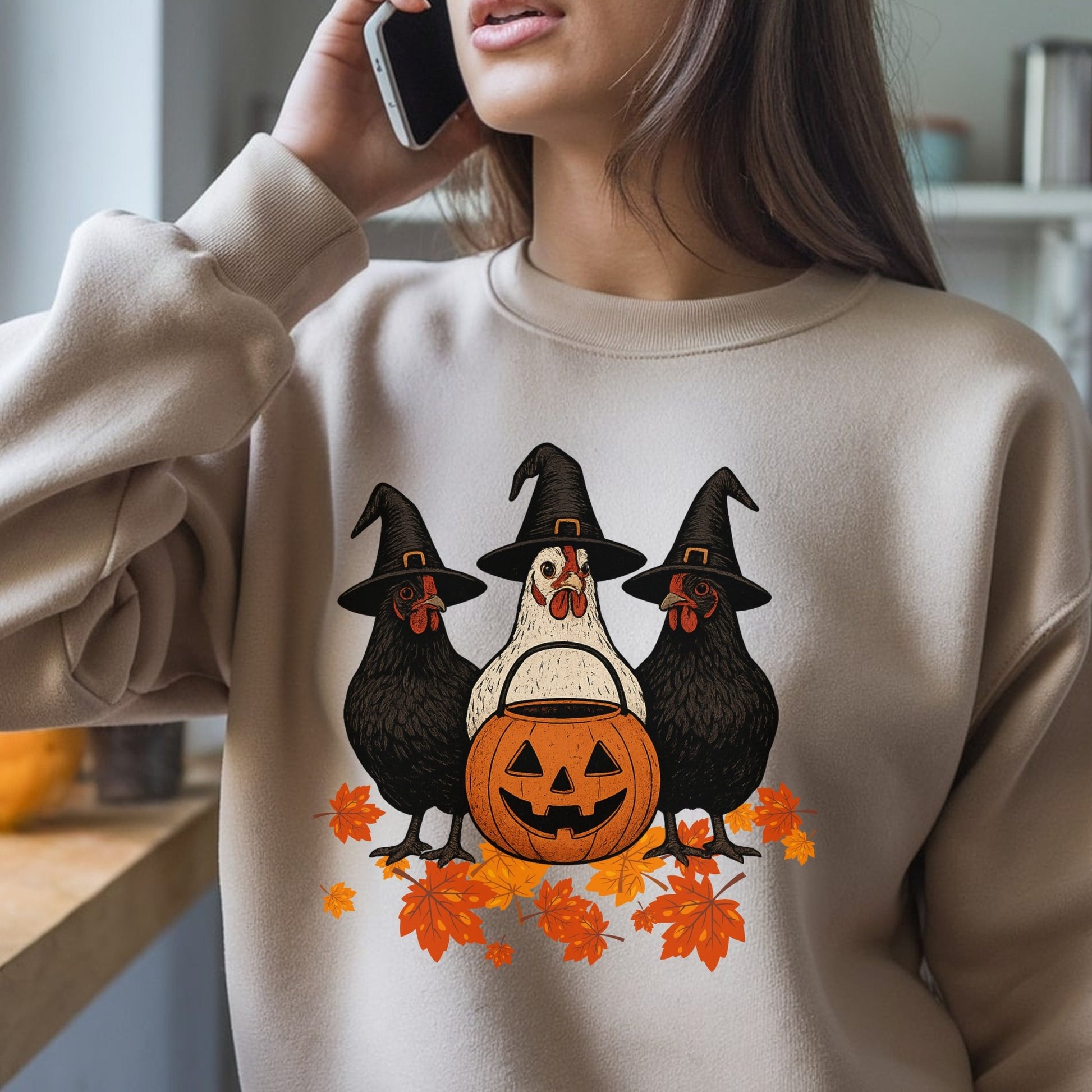 Cute Halloween Crewneck Sweatshirt - Shirt Happens Graphics