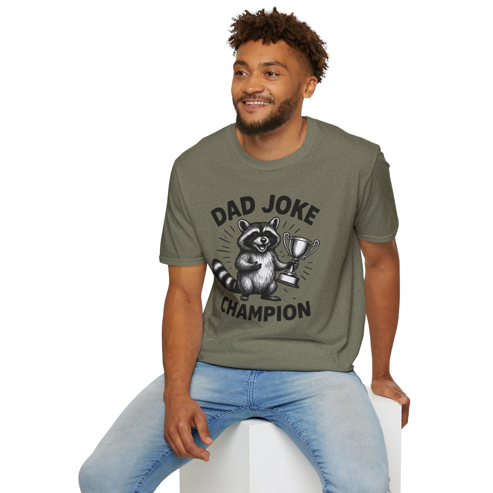 Dad Joke Champion T-Shirt, Funny Dad Gift, Unisex Tee, Perfect for Father's Day, Humor Shirt for Parent, Gift for Dad - Shirt Happens Graphics