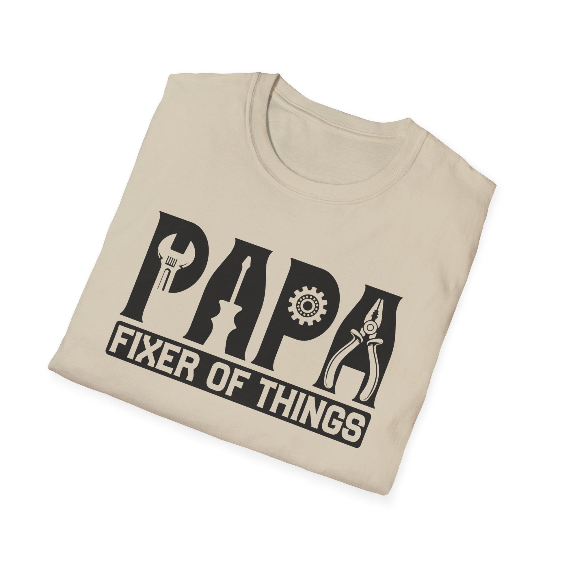 DIY Dad T-Shirt, Papa Fixer Of Things Tee, Father's Day Gift, Unisex Softstyle Shirt, Casual Gift for Dads, Handy Father's Day Tee - Shirt Happens Graphics