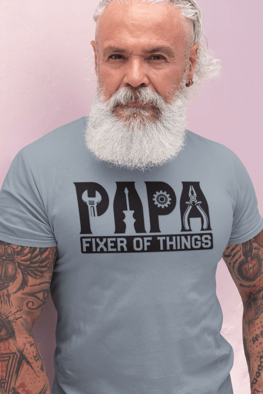 DIY Dad T-Shirt, Papa Fixer Of Things Tee, Father's Day Gift, Unisex Softstyle Shirt, Casual Gift for Dads, Handy Father's Day Tee - Shirt Happens Graphics