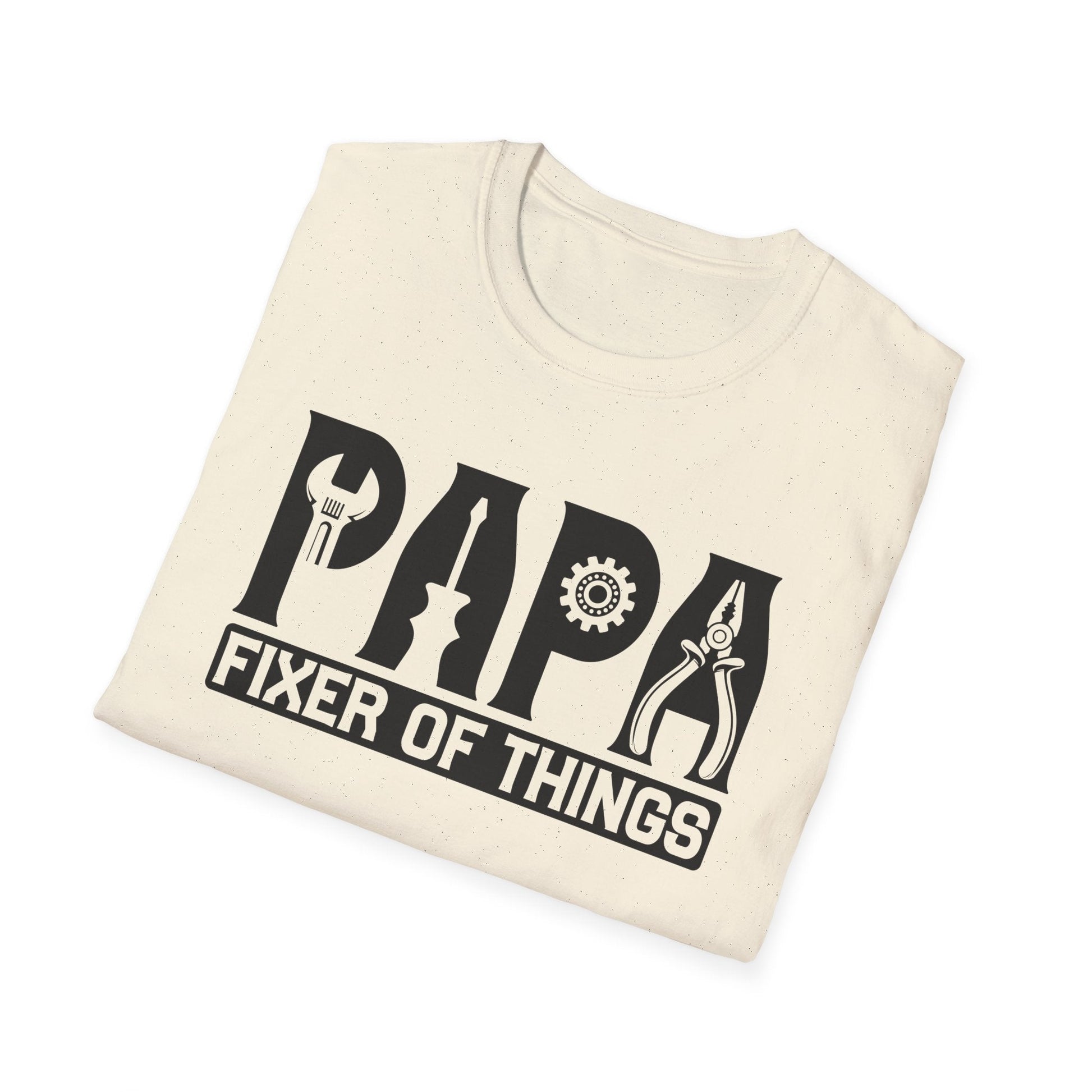 DIY Dad T-Shirt, Papa Fixer Of Things Tee, Father's Day Gift, Unisex Softstyle Shirt, Casual Gift for Dads, Handy Father's Day Tee - Shirt Happens Graphics