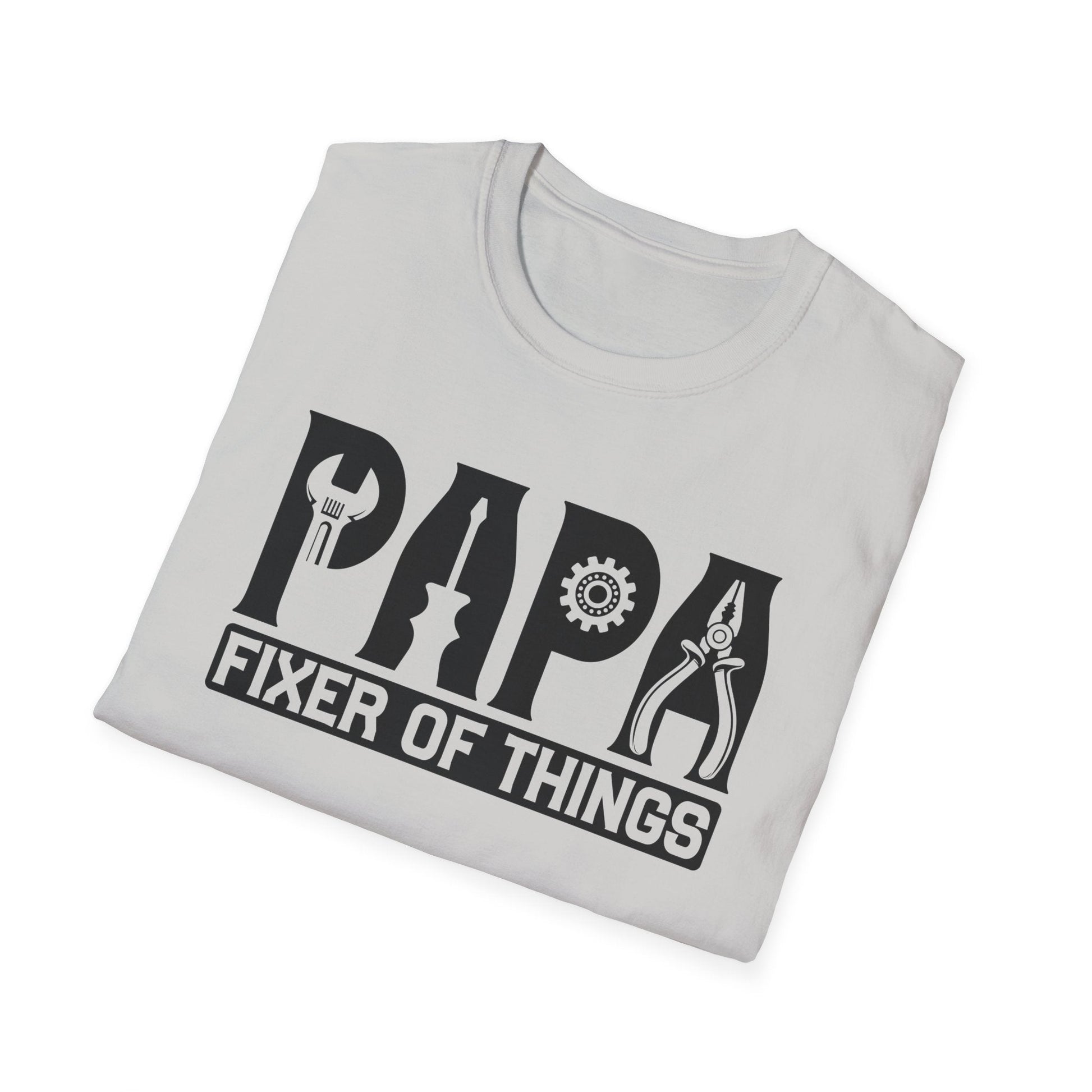 DIY Dad T-Shirt, Papa Fixer Of Things Tee, Father's Day Gift, Unisex Softstyle Shirt, Casual Gift for Dads, Handy Father's Day Tee - Shirt Happens Graphics