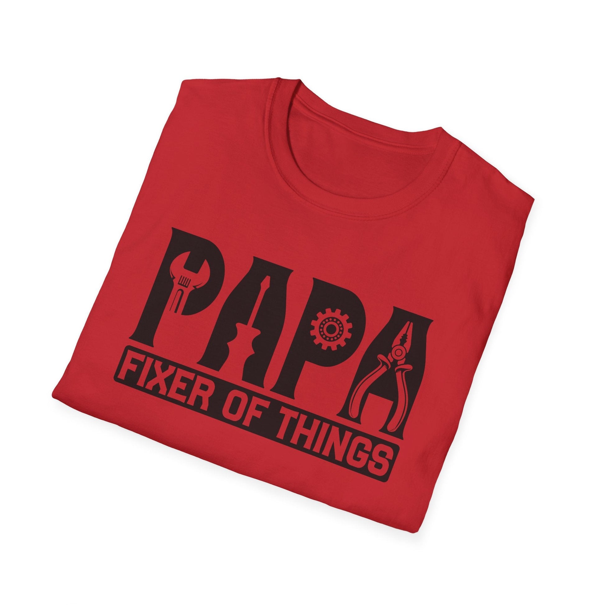 DIY Dad T-Shirt, Papa Fixer Of Things Tee, Father's Day Gift, Unisex Softstyle Shirt, Casual Gift for Dads, Handy Father's Day Tee - Shirt Happens Graphics