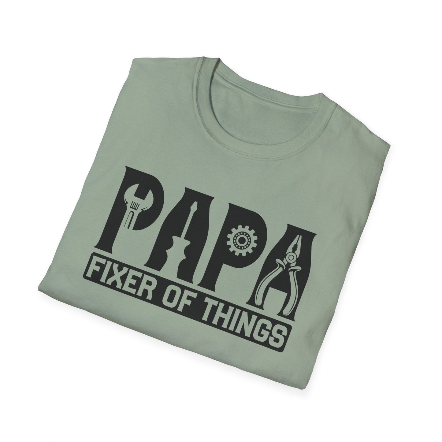 DIY Dad T-Shirt, Papa Fixer Of Things Tee, Father's Day Gift, Unisex Softstyle Shirt, Casual Gift for Dads, Handy Father's Day Tee - Shirt Happens Graphics