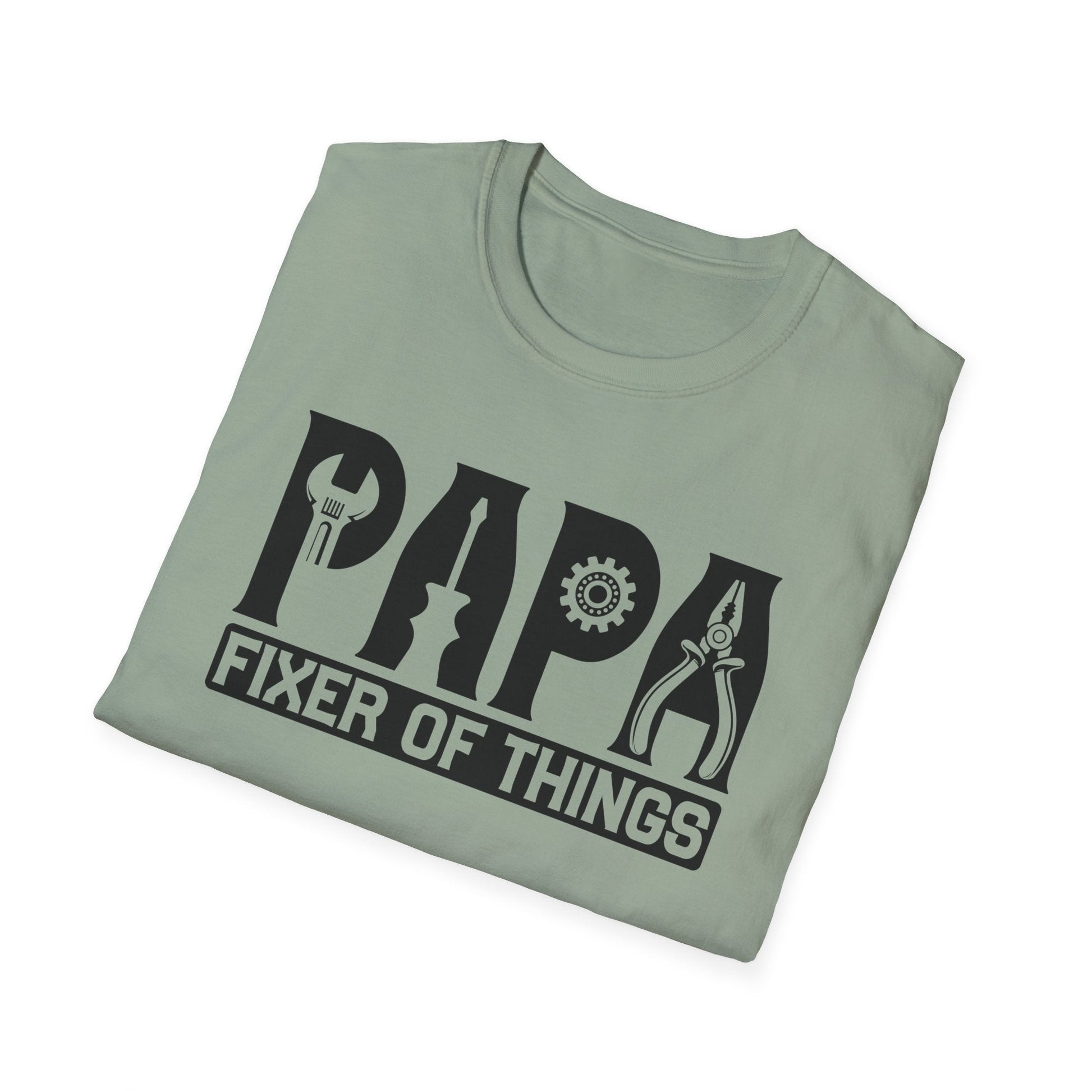 DIY Dad T-Shirt, Papa Fixer Of Things Tee, Father's Day Gift, Unisex Softstyle Shirt, Casual Gift for Dads, Handy Father's Day Tee - Shirt Happens Graphics