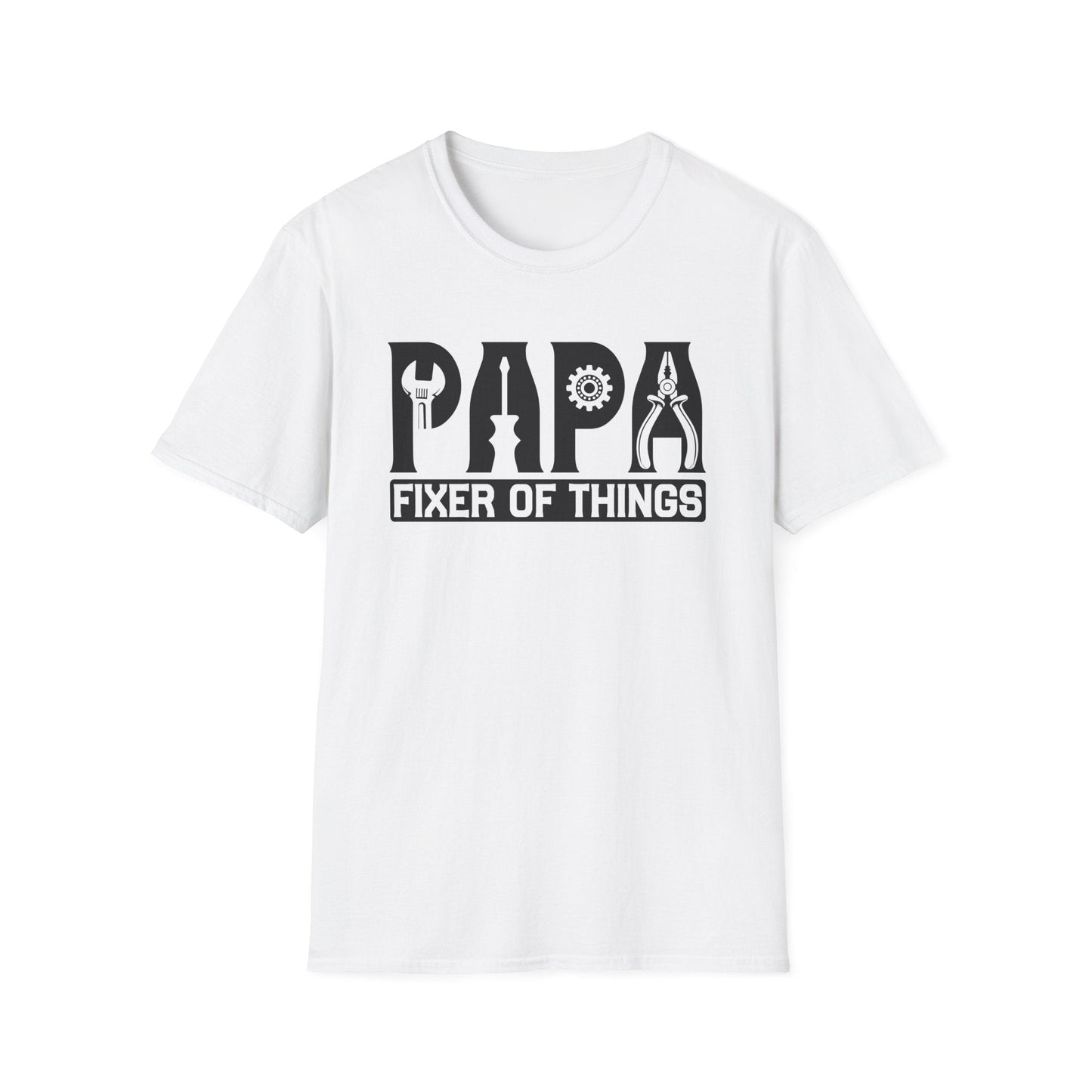 DIY Dad T-Shirt, Papa Fixer Of Things Tee, Father's Day Gift, Unisex Softstyle Shirt, Casual Gift for Dads, Handy Father's Day Tee - Shirt Happens Graphics