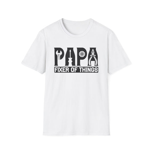 DIY Dad T-Shirt, Papa Fixer Of Things Tee, Father's Day Gift, Unisex Softstyle Shirt, Casual Gift for Dads, Handy Father's Day Tee - Shirt Happens Graphics