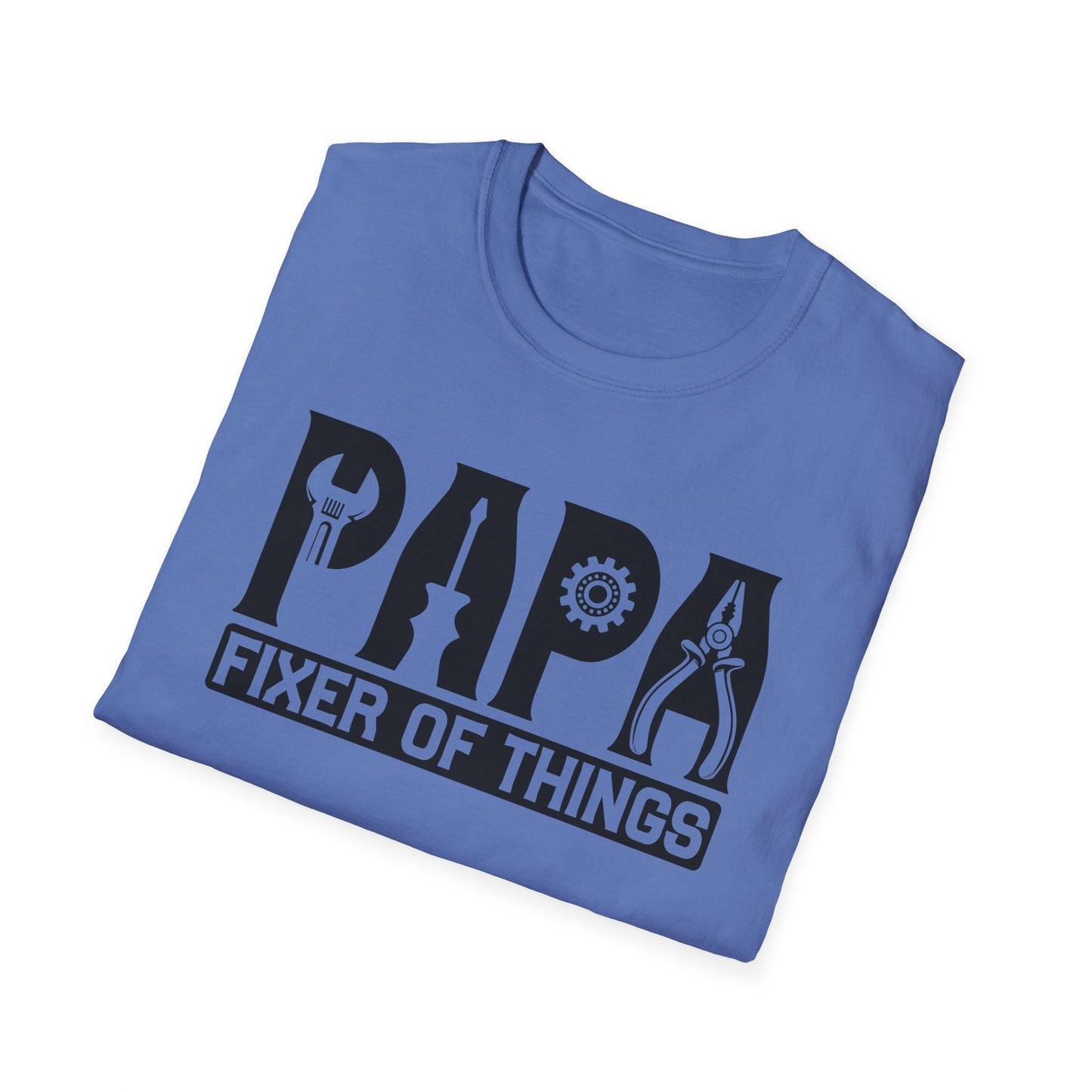 DIY Dad T-Shirt, Papa Fixer Of Things Tee, Father's Day Gift, Unisex Softstyle Shirt, Casual Gift for Dads, Handy Father's Day Tee - Shirt Happens Graphics