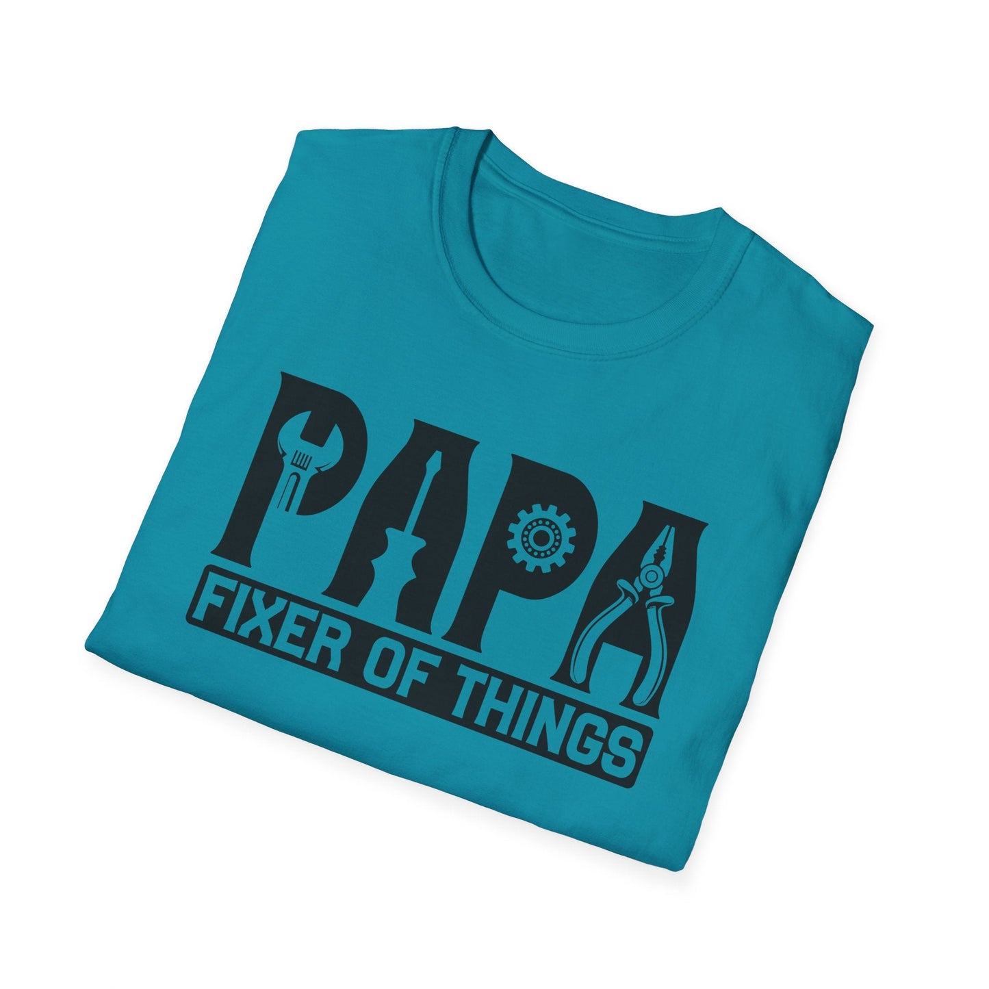 DIY Dad T-Shirt, Papa Fixer Of Things Tee, Father's Day Gift, Unisex Softstyle Shirt, Casual Gift for Dads, Handy Father's Day Tee - Shirt Happens Graphics