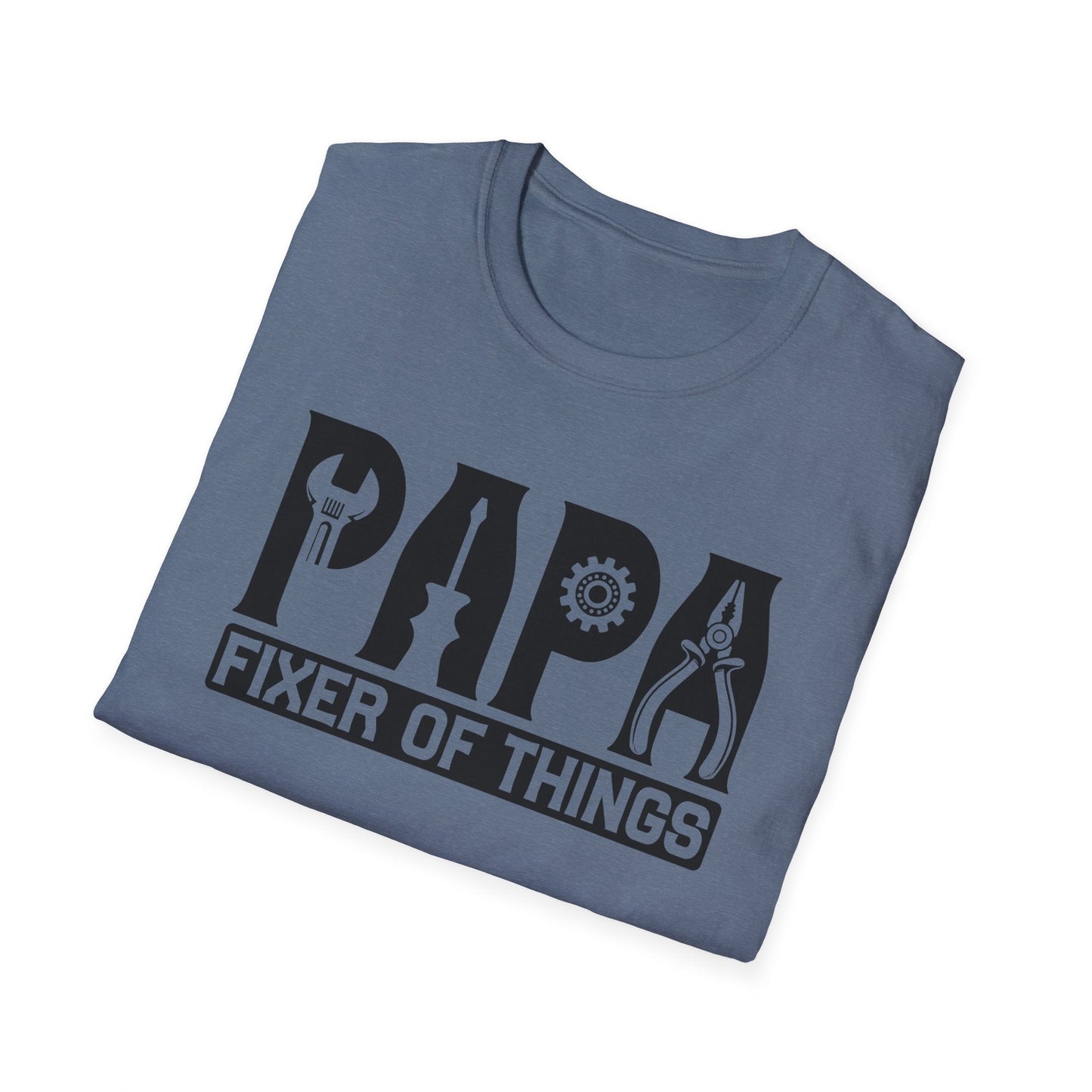 DIY Dad T-Shirt, Papa Fixer Of Things Tee, Father's Day Gift, Unisex Softstyle Shirt, Casual Gift for Dads, Handy Father's Day Tee - Shirt Happens Graphics