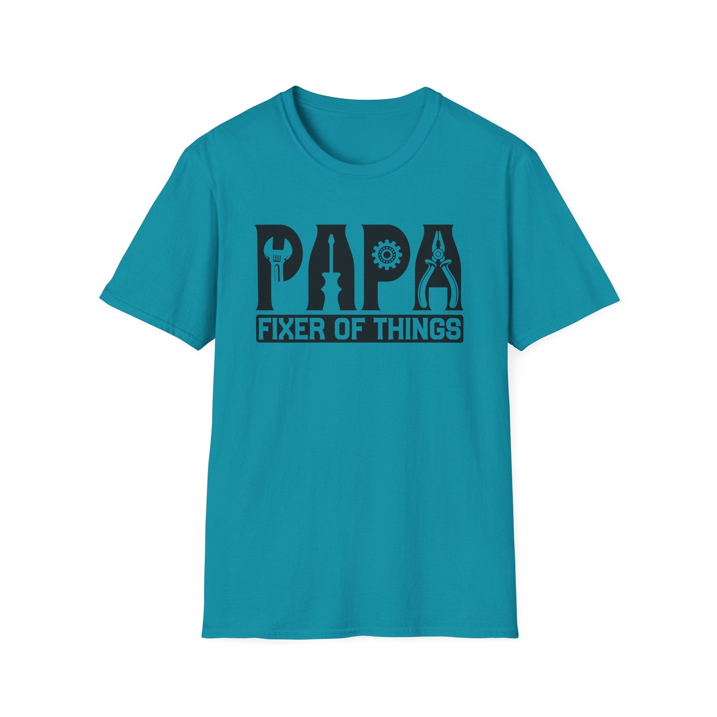 DIY Dad T-Shirt, Papa Fixer Of Things Tee, Father's Day Gift, Unisex Softstyle Shirt, Casual Gift for Dads, Handy Father's Day Tee - Shirt Happens Graphics