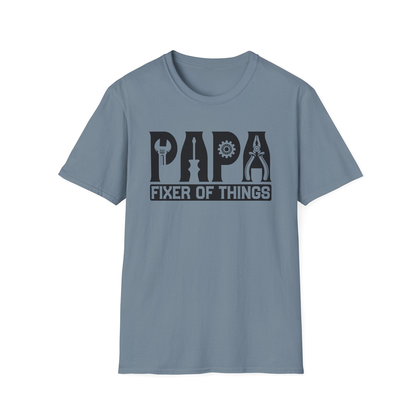 DIY Dad T-Shirt, Papa Fixer Of Things Tee, Father's Day Gift, Unisex Softstyle Shirt, Casual Gift for Dads, Handy Father's Day Tee - Shirt Happens Graphics