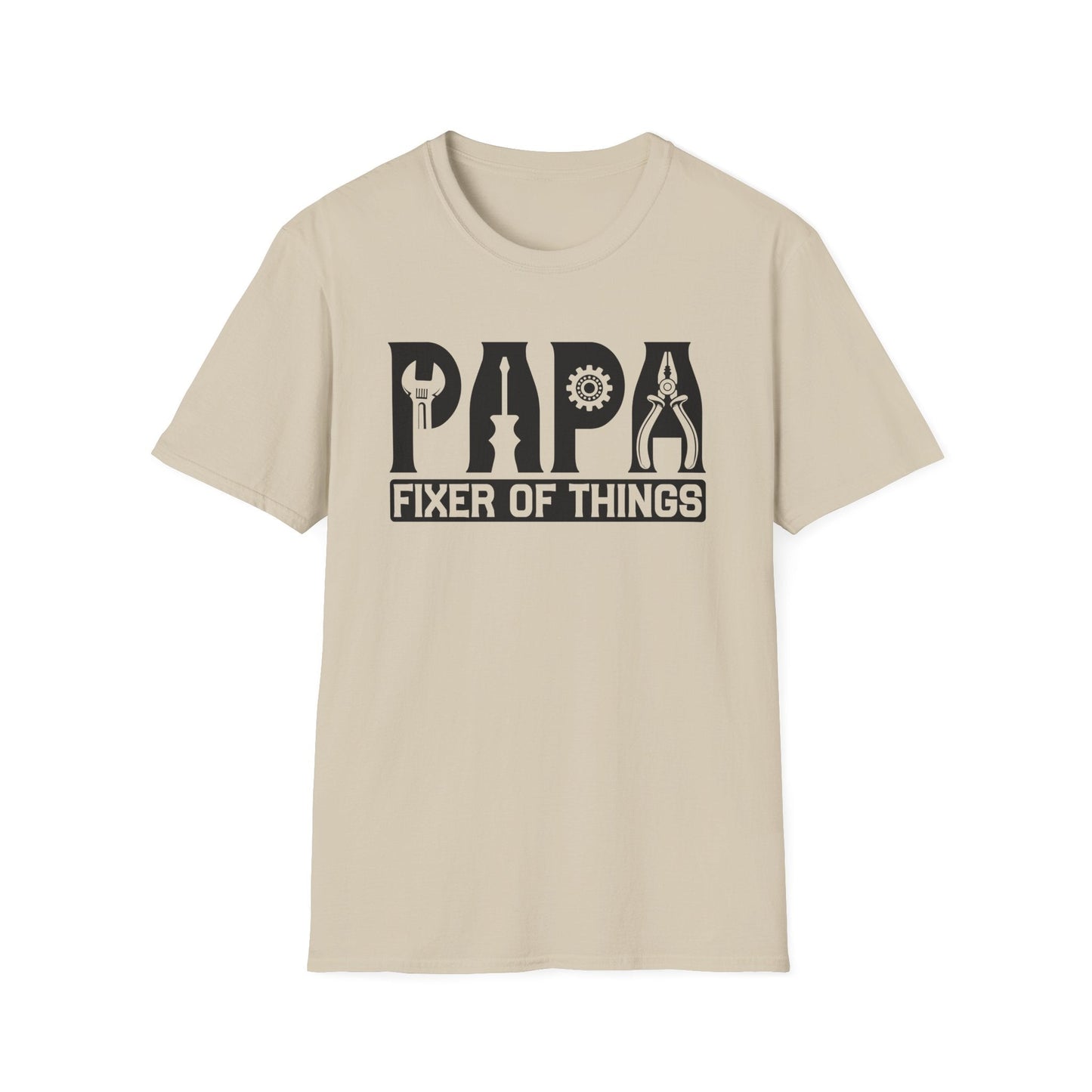 DIY Dad T-Shirt, Papa Fixer Of Things Tee, Father's Day Gift, Unisex Softstyle Shirt, Casual Gift for Dads, Handy Father's Day Tee - Shirt Happens Graphics