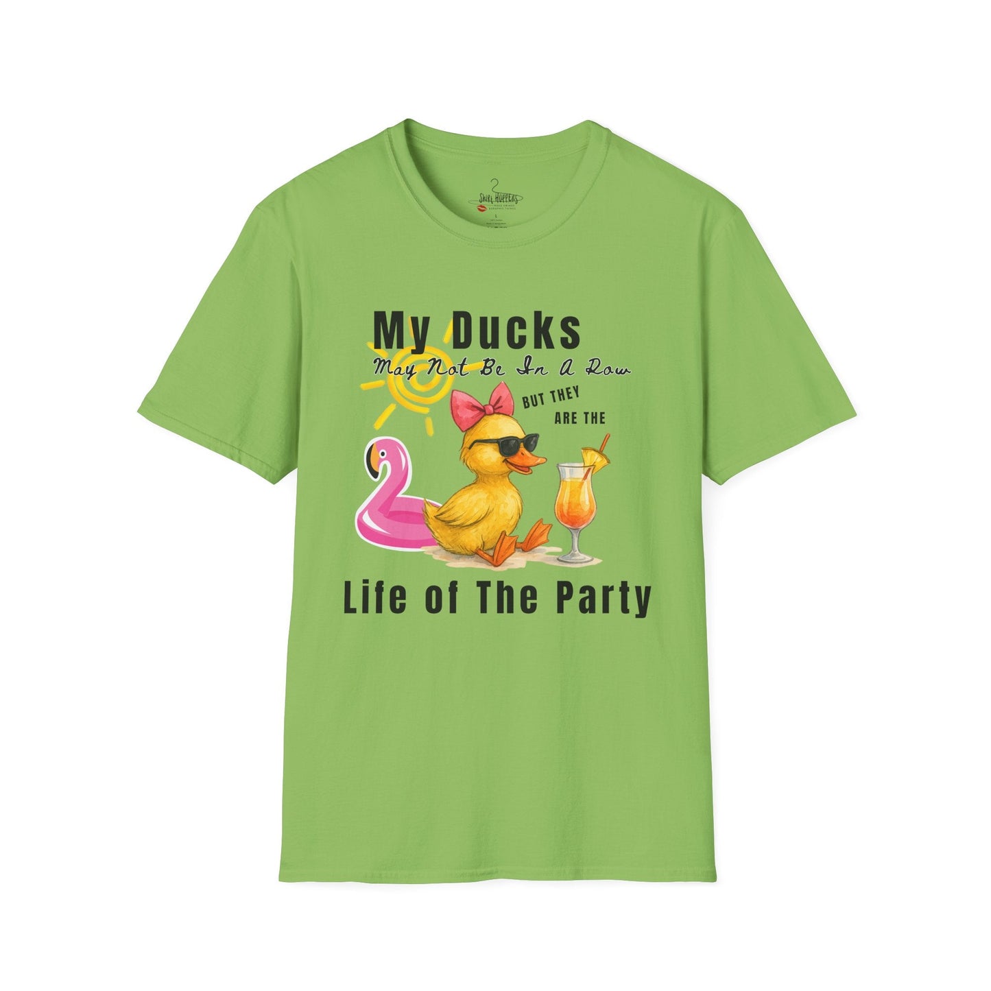 Duck - Life of The Party T-Shirt, Fun Summer Tee, Quirky Gift, Pool Party Shirt, Duck Lover Apparel - Shirt Happens Graphics