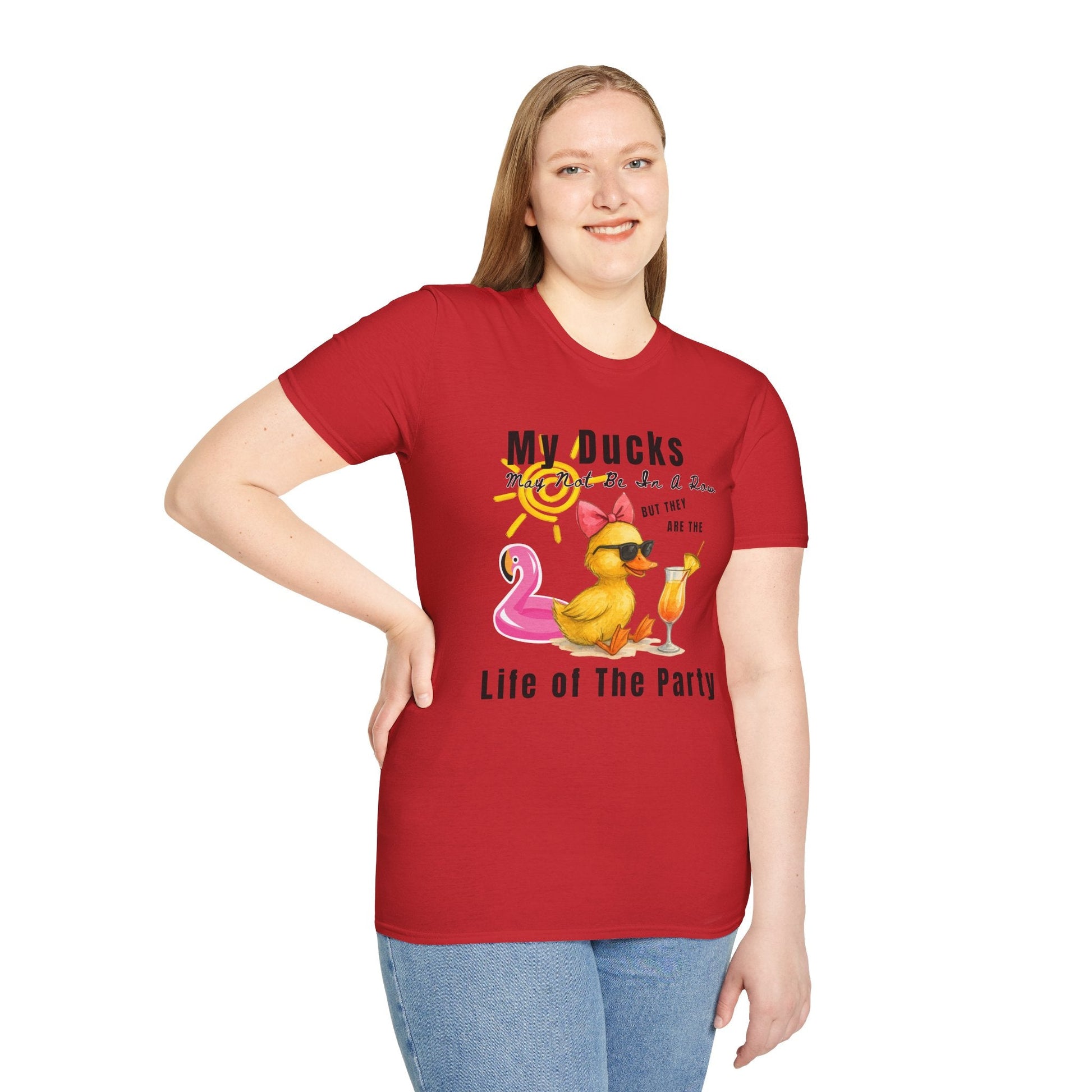 Duck - Life of The Party T-Shirt, Fun Summer Tee, Quirky Gift, Pool Party Shirt, Duck Lover Apparel - Shirt Happens Graphics
